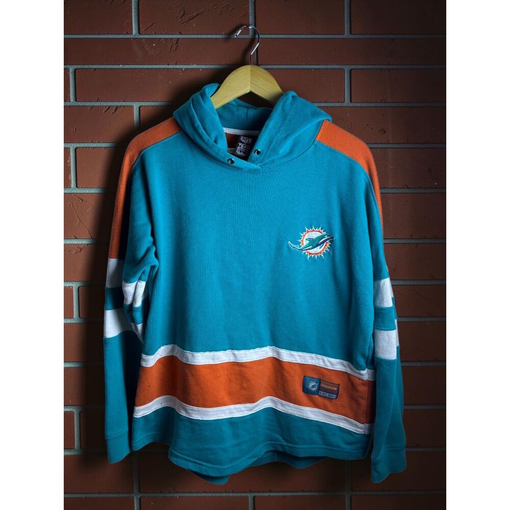 Miami Dolphins NFL Team Apparel Colorblock Hoodie Men's Large